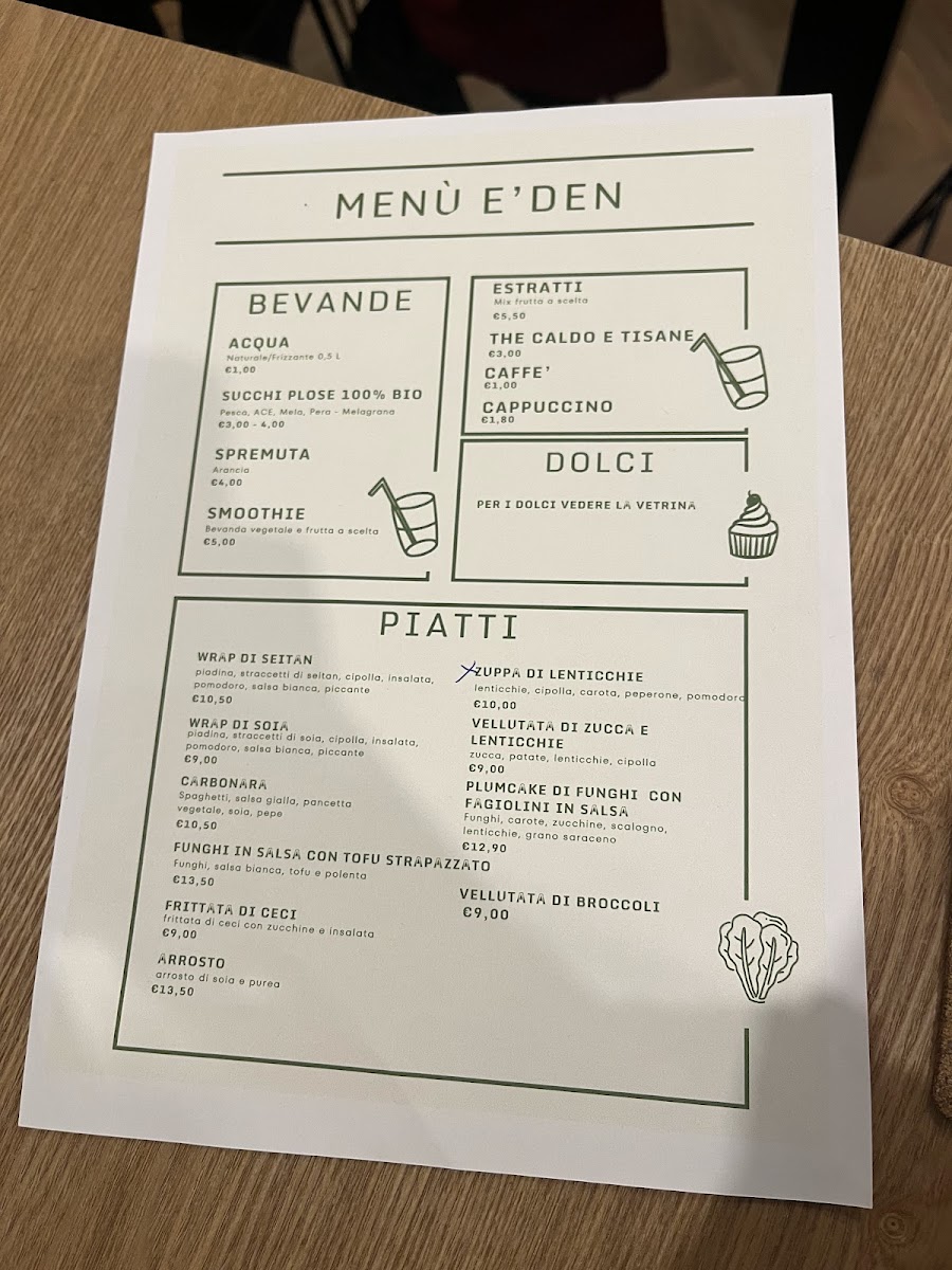 Menu E’Den Gastronomia Vegana-1