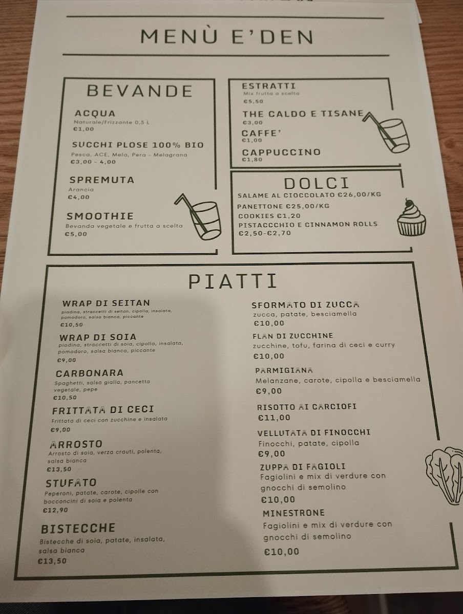 Menu E’Den Gastronomia Vegana-2